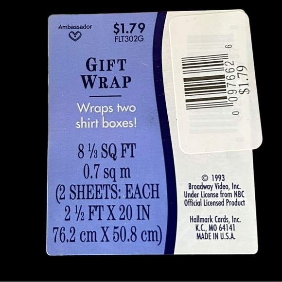 TWO Packages Of Vintage SNL Saturday Night Live Wrapping Paper UNOPENED - Picture 5 of 5